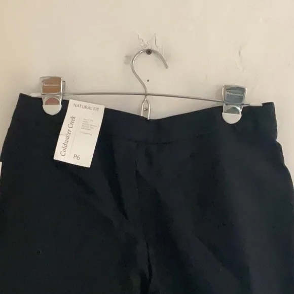 Coldwater Creek Natural Fit Cropped Pants, Size 6P, Black, NWT - Picture 3 of 11